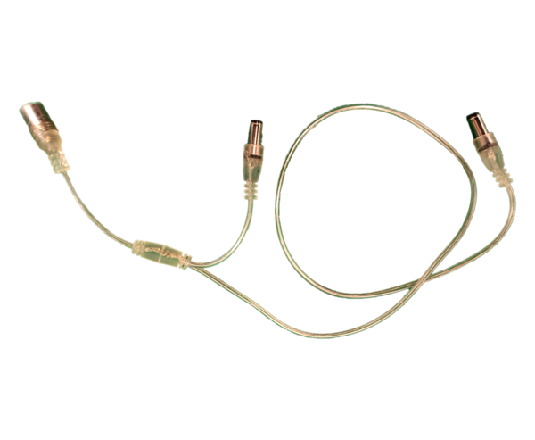 Stromverteiler - 1 Trafo versorgt 2 Leuchten Hohlstecker 6,3 / 2,1 mm
